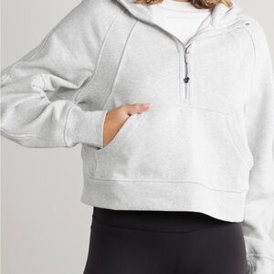 Lululemon Scuba Hoodie Light Gray Women's Half-Zip Hoodie